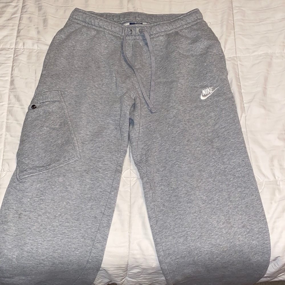 Grey Nike sweatpants